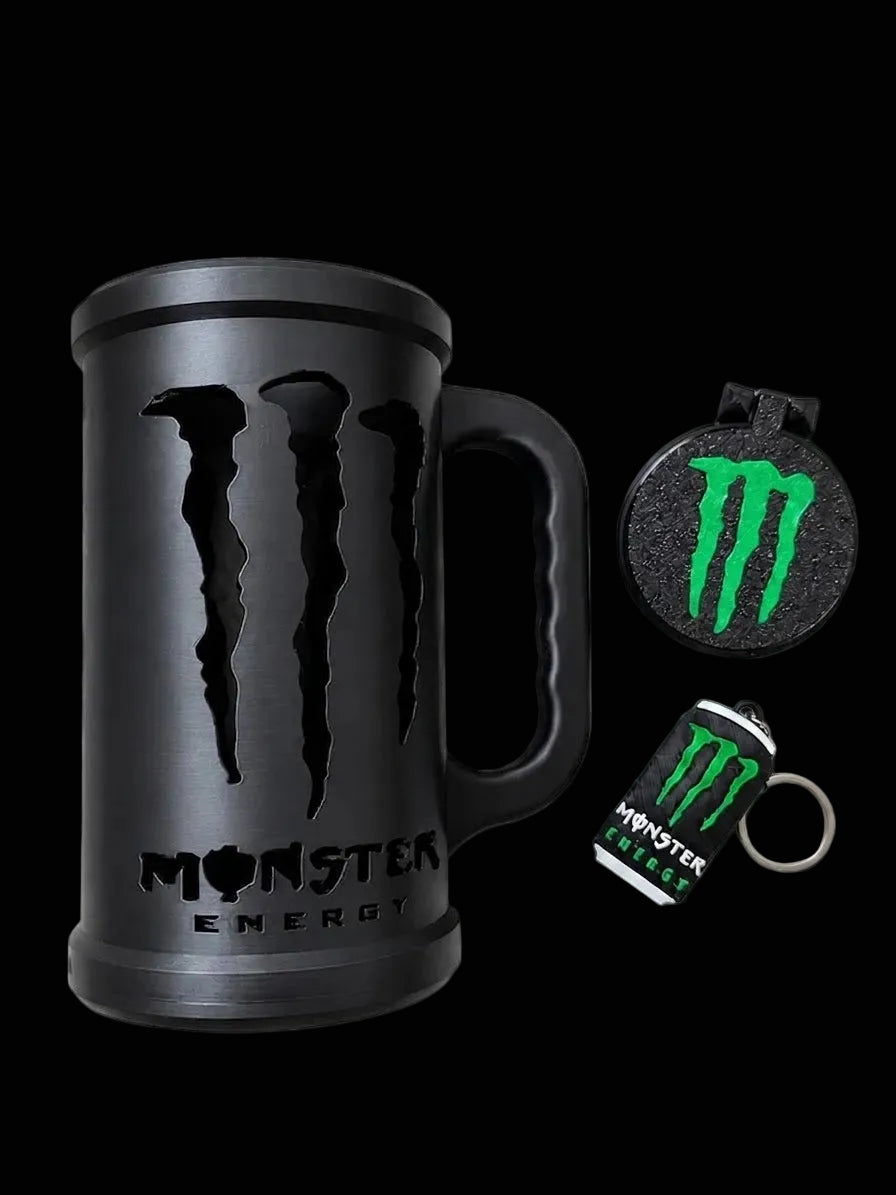 Jarra para Moster Energy con llavero destapador y tapa